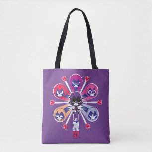 Teen Titans Go! Raven's Emoticlones Tote Bag
