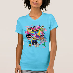 Teen Titans Go! Retro 90's Group Collage T-Shirt