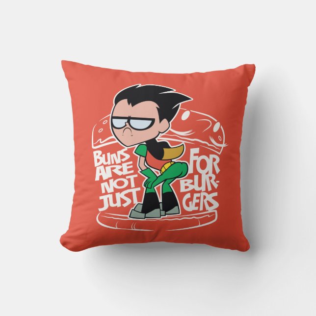 Teen Titans Go! | Robin Booty Scooty Buns Throw Pillow (Front)
