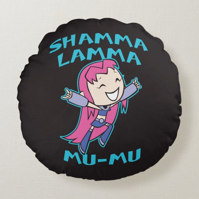 Teen Titans Go! | Starfire "Shamma Lamma Mu-Mu" Round Pillow (Front)