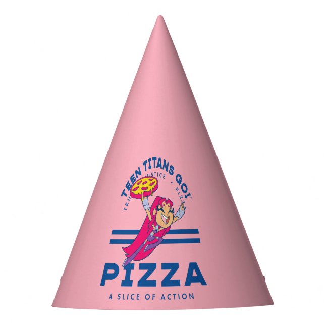 Teen Titans Go! Starfire "Truth Justice Pizza" Party Hat (Front)