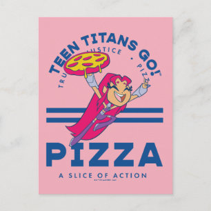 Teen Titans Go! Starfire "Truth Justice Pizza" Postcard