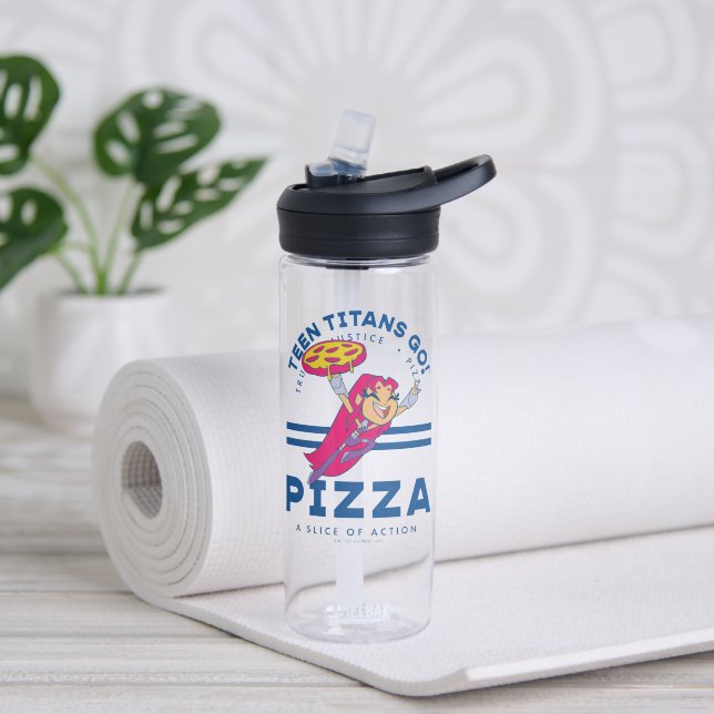Teen Titans Go! Starfire "Truth Justice Pizza" Water Bottle (Yoga)