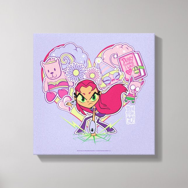 Teen Titans Go! | Starfire's Heart Punch Graphic Canvas Print (Front)