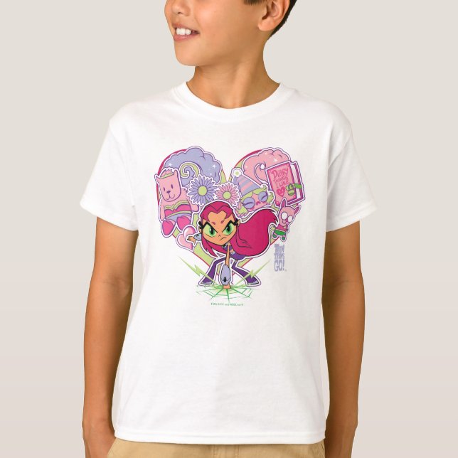 Teen Titans Go! | Starfire's Heart Punch Graphic T-Shirt (Front)