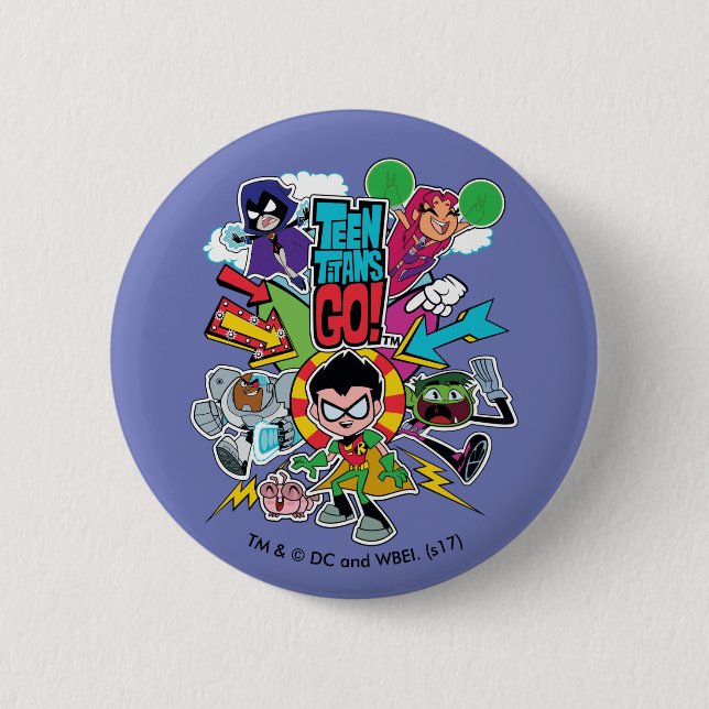 Teen Titans Go! | Team Arrow Graphic 2 Inch Round Button (Front)