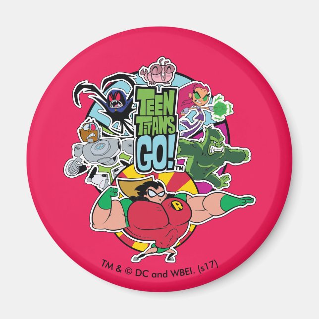 Teen Titans Go! | Team Group Graphic Magnet (Front)
