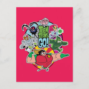 Teen Titans Go! Team Group Graphic Postcard