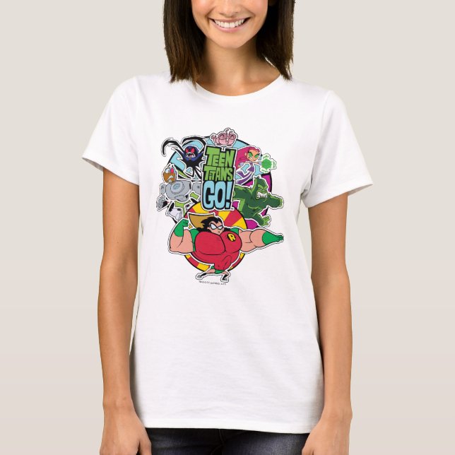 Teen Titans Go! | Team Group Graphic T-Shirt (Front)