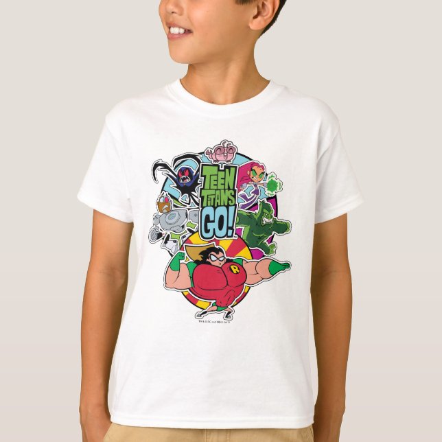 Teen Titans Go! | Team Group Graphic T-Shirt (Front)