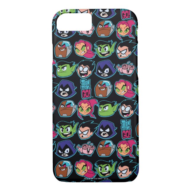 Teen Titans Go! | Titans Head Pattern Case-Mate iPhone Case (Back)