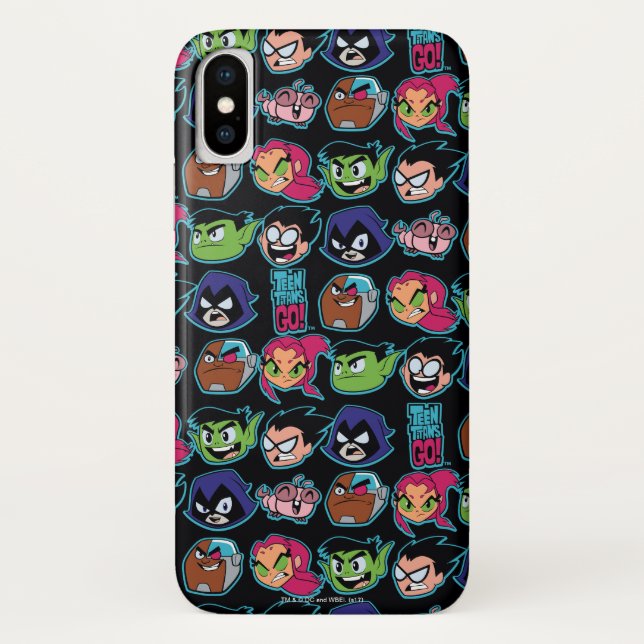Teen Titans Go! | Titans Head Pattern Case-Mate iPhone Case (Back)