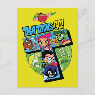 Teen Titans Go! Titans Tower Collage Postcard