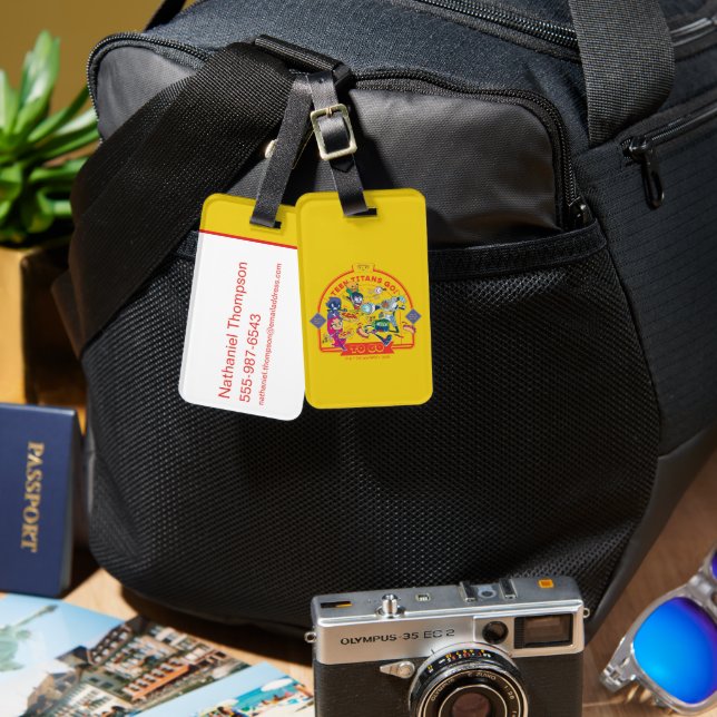 Teen Titans Go! To Go Luggage Tag (Front & Back)