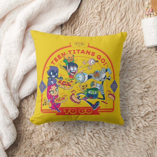 Teen Titans Go! To Go Throw Pillow (Blanket)