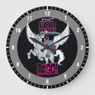 Teen Titans Go!   Warrior Cyborg Riding Pegasus Large Clock