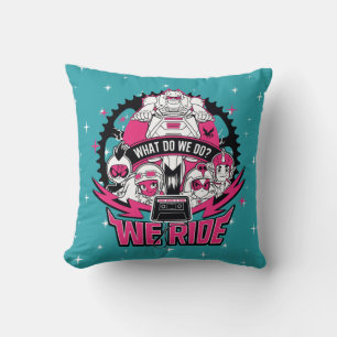 Teen Titans Go!   "We Ride" Retro Moto Graphic Throw Pillow