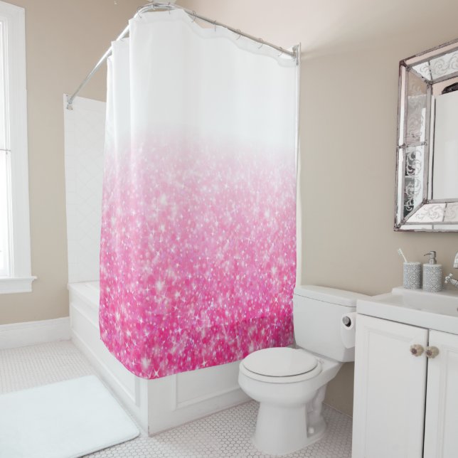 Teen Tween Girls Sparkly Pink Glitter Ombre (In Situ)