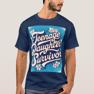 Teenage Daughter Survivor Teenager Dad Mom Fathers T-Shirt
