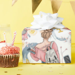 Teenage Girl Birthday Wrapping Paper