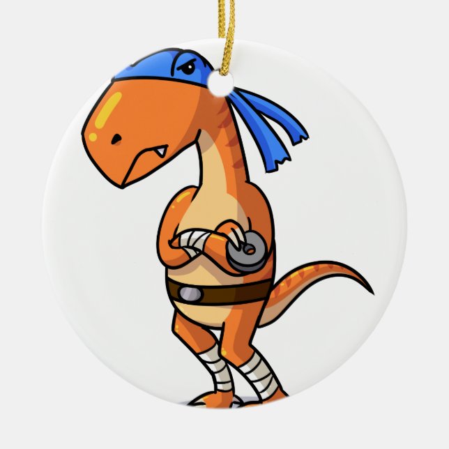 Teenage mutant ninja Raptor! Ceramic Ornament (Front)