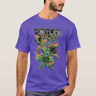 Teenage Mutant Ninjaurtles Colorful Attack Poses C T-Shirt