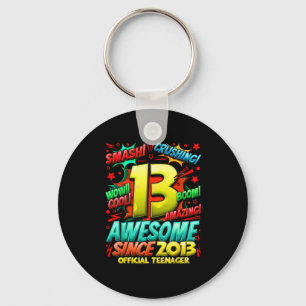 Teenager 13 Year Old Boys 13th Birthday Boy  Keychain