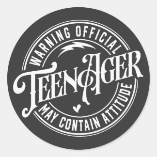 Teenager Birthday  Classic Round Sticker