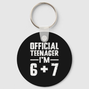 Teenager I'm 13th Birthday 6 7 Meme Six Seven Slan Keychain