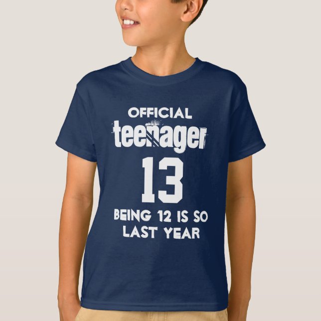 Teenager officiel 13e Anniversaire Tshirt (Devant)