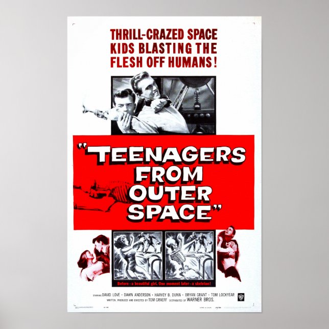 Teenagers from Outer Space Vintage Movie Poster (Front)