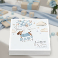 Teenie Weenie Dachshund Balloons Blue Baby Shower