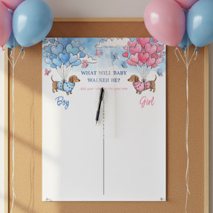 Teenie Weenie Sweetheart Dachshund Voting Game Poster