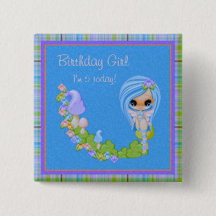 Teensy Fae Cute Faery 2 Inch Square Button