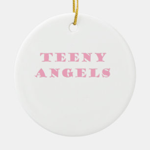 teeny angels ceramic ornament