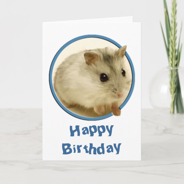 Teeny Hamster Birthday Card (Front)