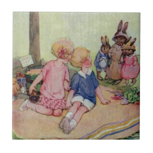 Teeny Weeny Bunny Family Tile