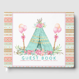 Teepee Birthday Party Guest Book
