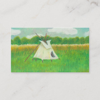 Teepee central Minnesota landscape drawing tipi Business Card