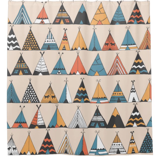 Teepee pattern. Wigwam native american summer tent (Front)