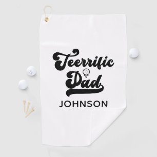 Teerrific dad Funny Fathers day gift for dad  Golf Towel