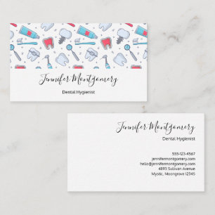 Teeth and Tools Dental Pattern Business Card