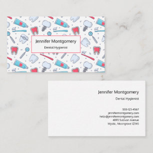Teeth and Tools Dental Pattern Business Card