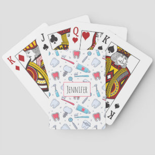 Teeth and Tools Dental Pattern Playing Cards