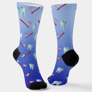 Teeth and Toothbrush Socks