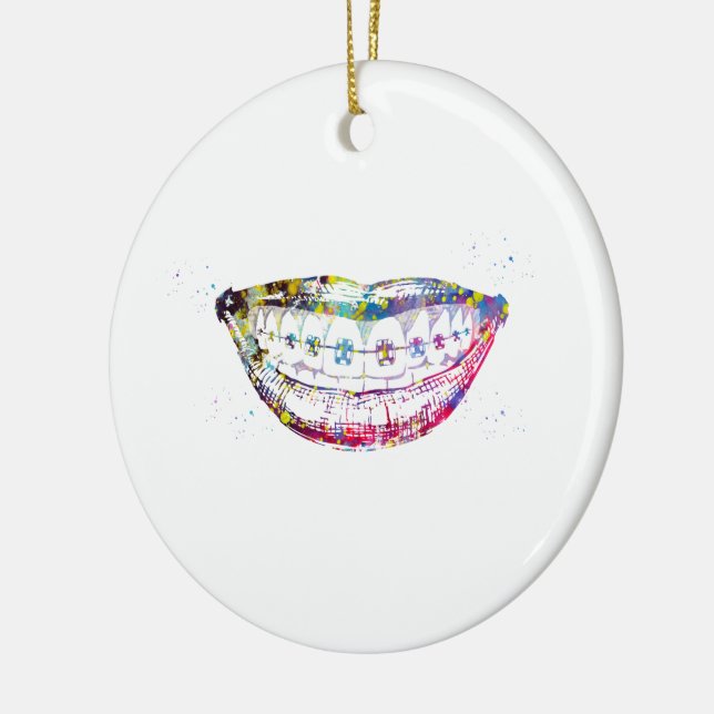 Teeth braces ceramic ornament (Left)
