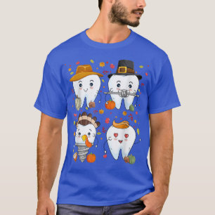 Teeth Dental Dentist Pumpkin Turkey Thanksgiving A T-Shirt