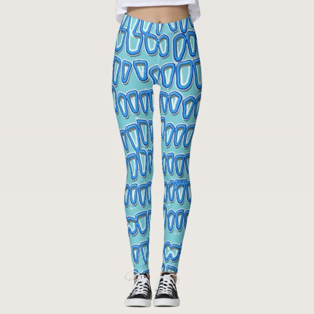 Teeth Dentist Dentistry Orthodontist Oral NEON Leggings (Front)