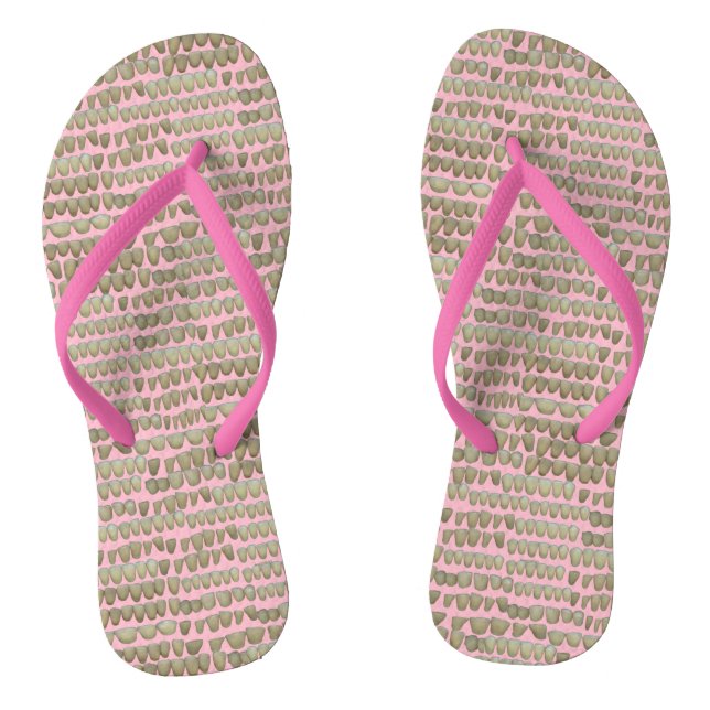 Teeth Dentist Dentistry Orthodontist Pink Oral Flip Flops (Footbed)