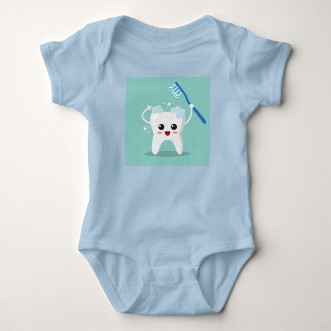 teeth desin bodysuit _ unisex bodysuit (Front)